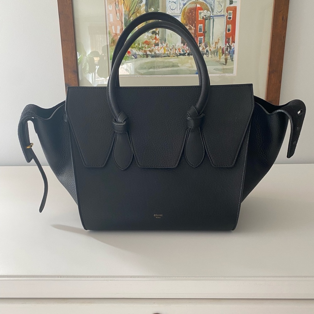 Black Céline Tie Knot tote